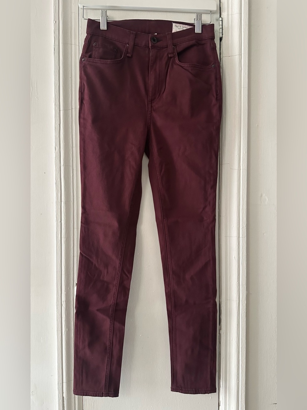 Rag & Bone Slim Maroon Skinny Jeans 27